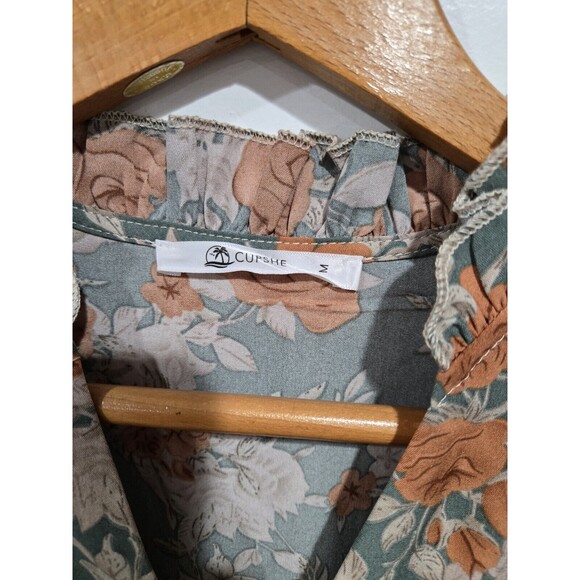 Cupshe Cottagecore Ditsy Floral Peasant‎ Long Sleeve Knee Length Dress M - Picture 7 of 9